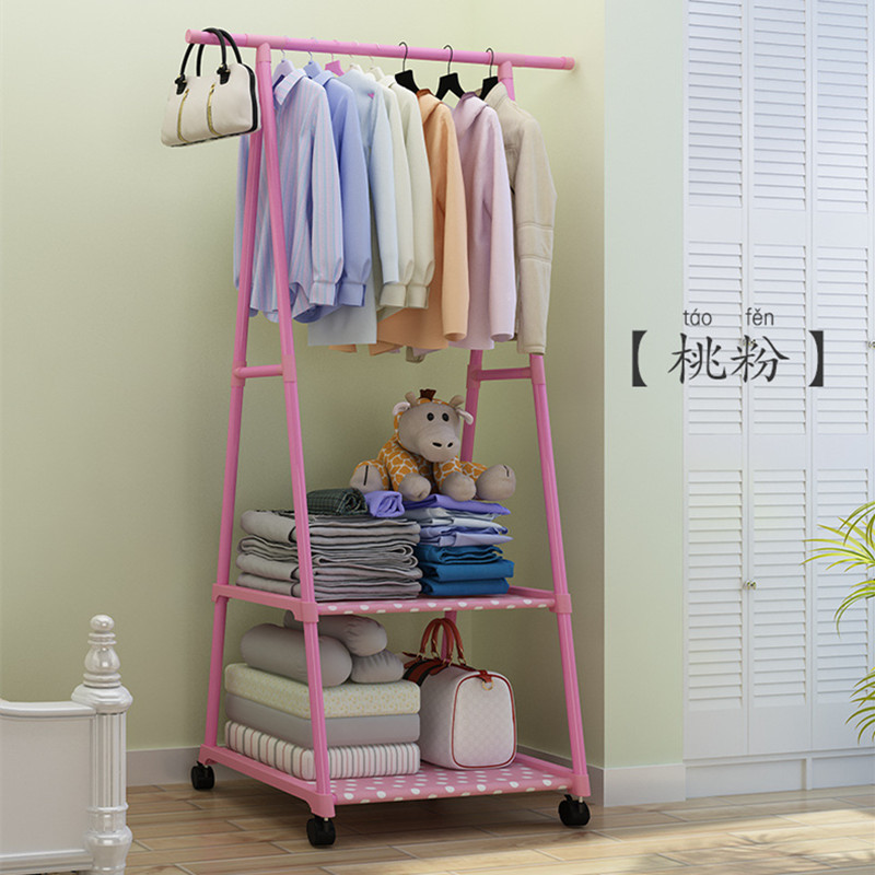 Coat rack, triangular coat rack, pull-down, multi-layer storage rack, simple and modern hanging clothes rack, drying rack