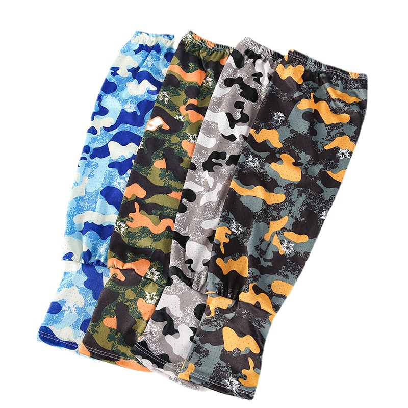 Summer men's loose, oversized, fatten sun protection ice silk sleeve, outdoor sun protection breathable arm sleeve a Item Picture
