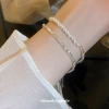 A few ounces of silver pearl bracelet, a niche, simple and light luxury beaded bracelet, a unique, elegant and high-end bracelet wholesale for women details Picture