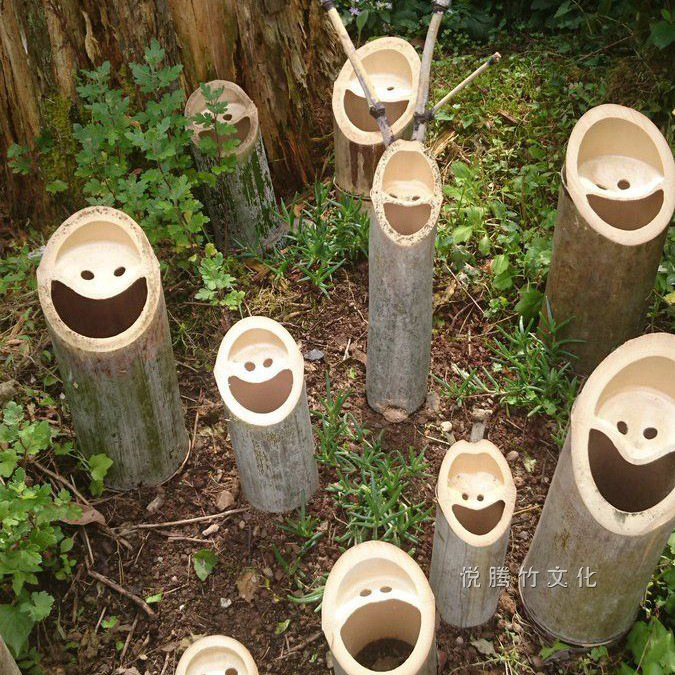 Outdoor bamboo lights, LED landscape reed lights, courtyard atmosphere lights, scenic area garden lawn decoration, bamboo and dandelion lights details Picture