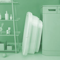 Rotating wave wheel washing machine Mini washing machine lazy convenient folding washing machine