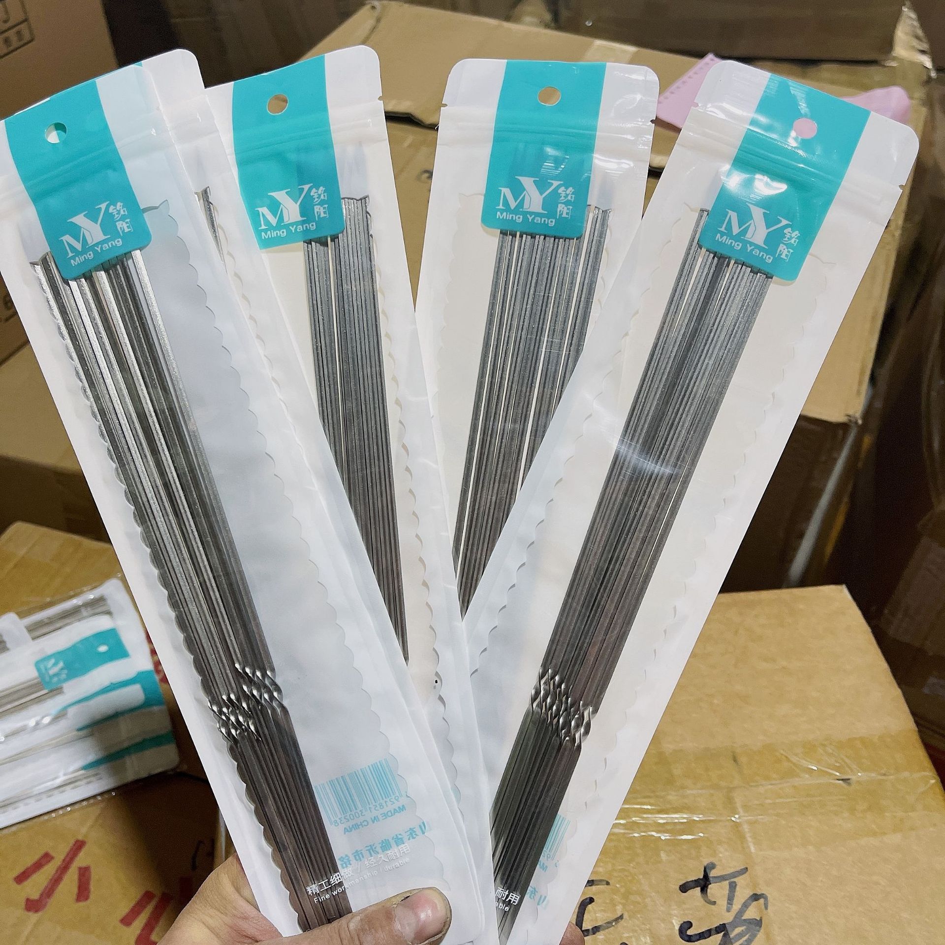 烧烤铁签 铁丝烧烤铁丝 竹签两元店百货货源