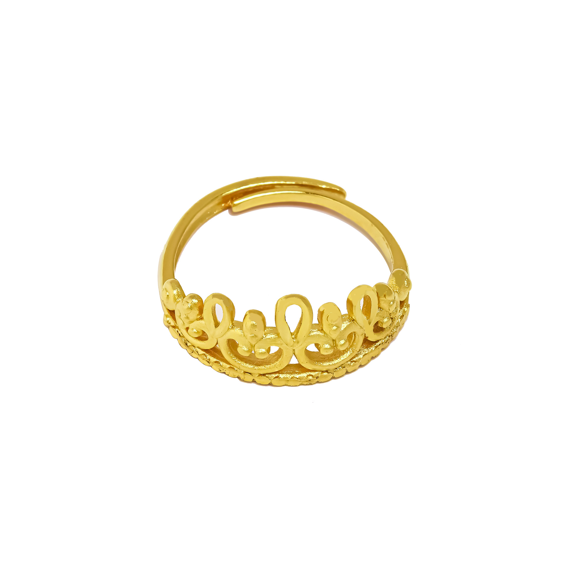 Chuangmei Jewelry 24K gold-plated flower ring, a unique and retro design ring for women, is a wedding ring Application Scenario