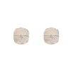 925 Silver Needle Minimalist Style Natural mother-of-pearl zirconia earrings, a new style of light luxury and high-end fashion stud earrings Item Picture
