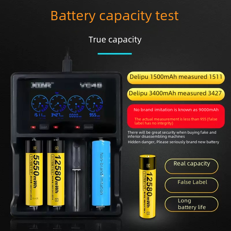 Delipu 18650 Lithium Battery 12580Mwh Large Capacity For Flashlight Battery 18650 Battery Specification drawing