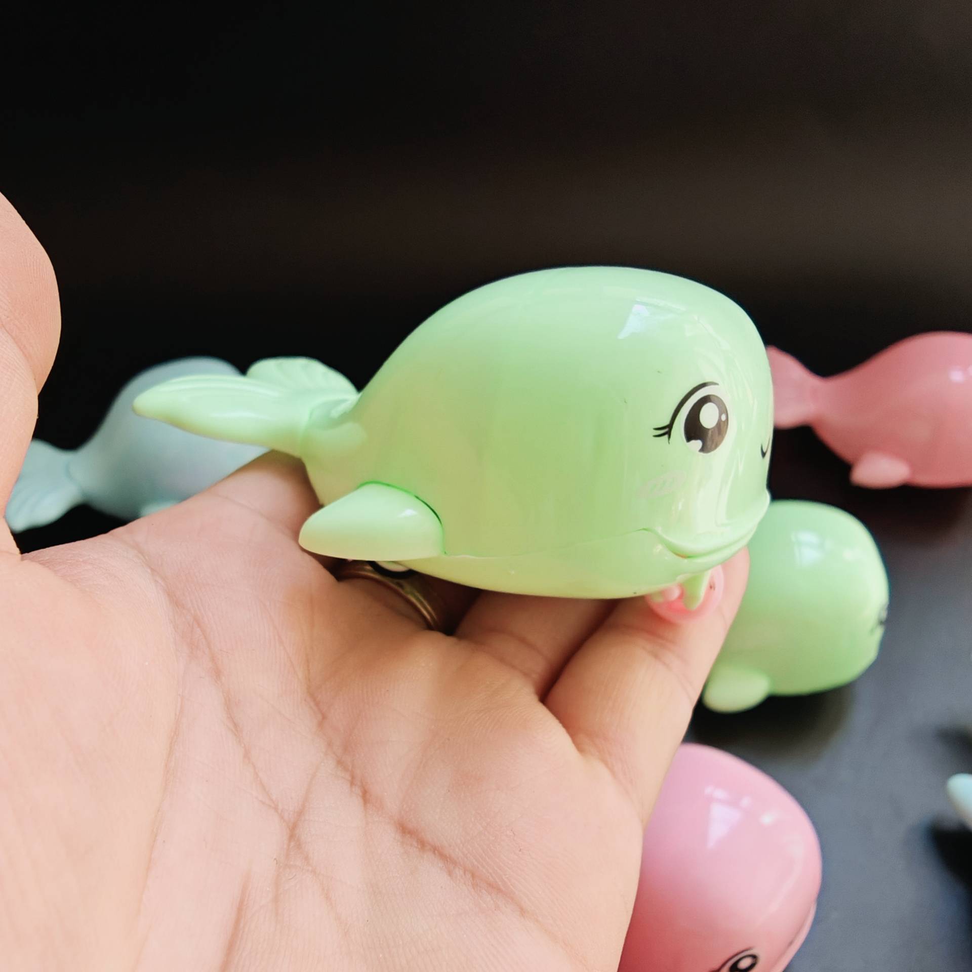 【3-6区】7.6cm回力海豚 2000/箱7.6厘米回力海豚玩具可爱小动物模型玩具地摊儿童玩具1元货源批发白底实物图