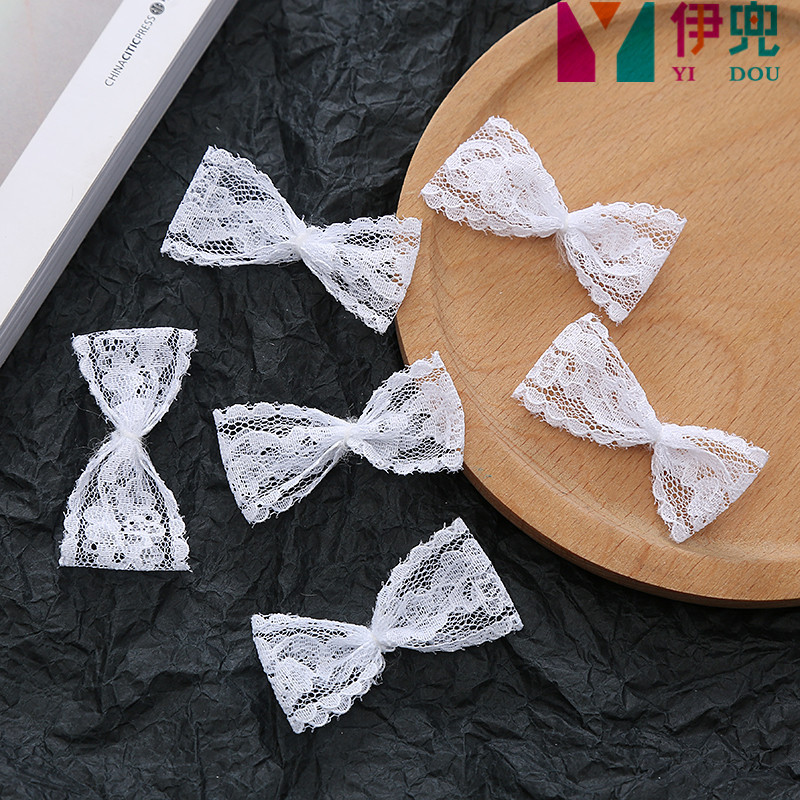 Spot Lace Lace Bow Diy Leggings Clothing Hair Accessories Ribbon Bow Accessories Factory Wholesale Application Scenario