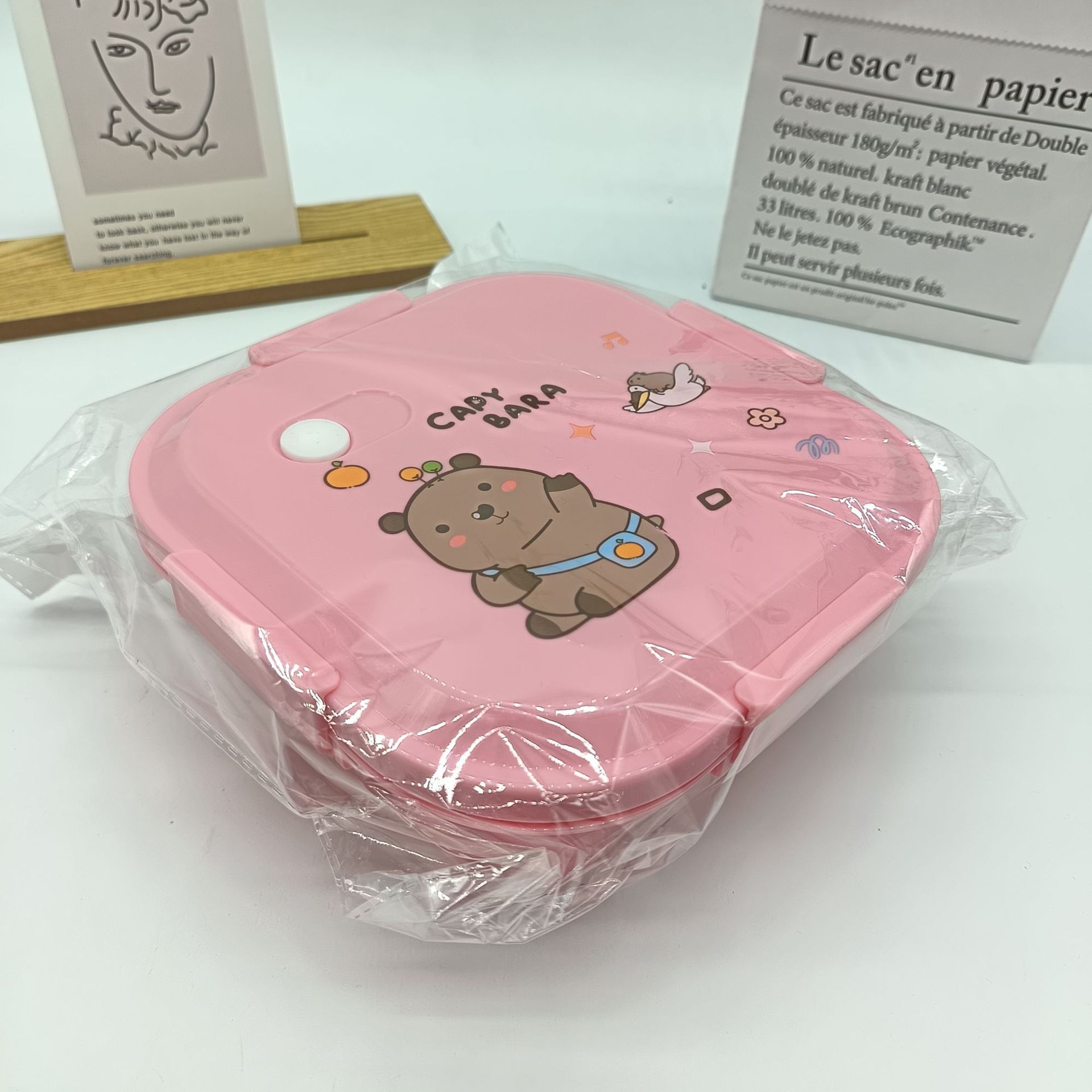 Cross-border best-selling square children's lunch box, opp bag, student and office worker lunch box, storage and preservation box, wild meal box details Picture