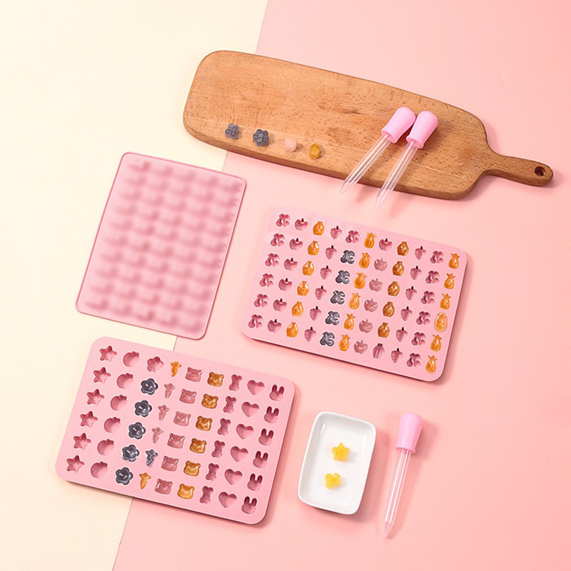 Creative Diy Animal Fruit Silicone Mold Qq Sugar Homemade Jelly Food Grade High Temperature Resistant Gummy Drop Mold details Picture