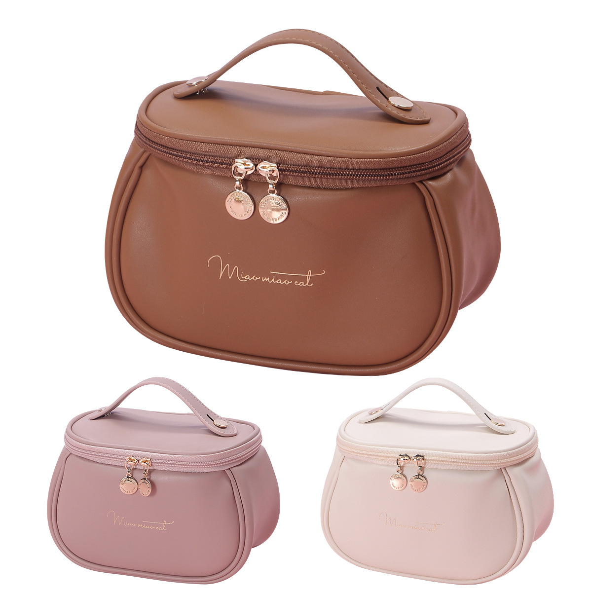 Amazon Factory Women's Makeup Bag Large Capacity Portable Advanced Sense 2023 New Travel Toiletry Bag Item Picture