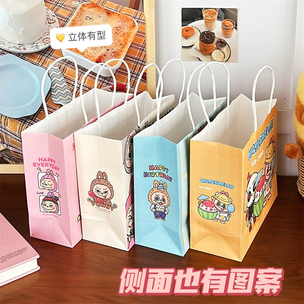 Wholesale of cute and creative plush rabbit gift bags, girls' gift packaging and storage handbags, and fashionable cartoon paper bags Application Scenario