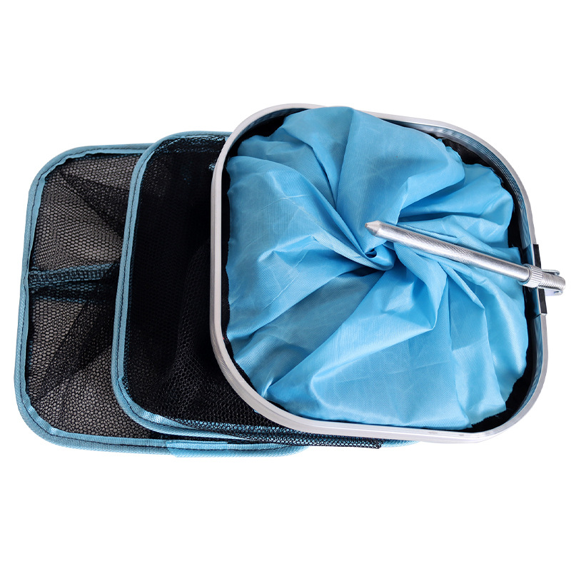 Wholesale of 23-diameter square small-eye fish protection aluminum alloy positioning edge-wrapped small fish protection formula bag simple wild fishing net bag Item Picture