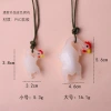 Car color-changing roast chicken pendant, ultraviolet temperature-sensitive color-changing keychain, car interior decorative item, creative pendant, cute details Picture