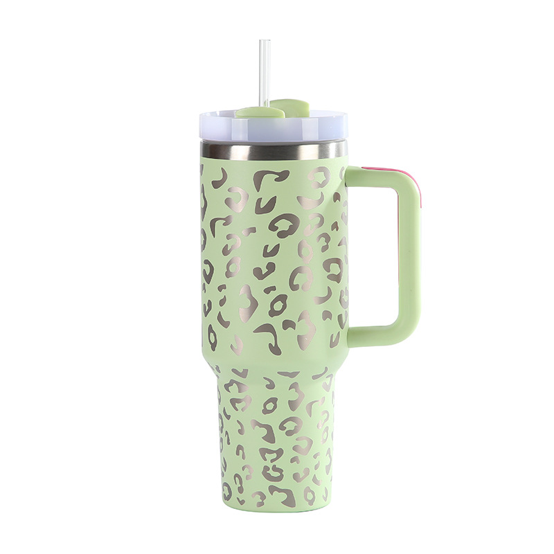 La segunda generación de laser leopard print térmica tazas de acero inoxidable de gran capacidad para el coche 40oz mantener en frío hielo barba tazas de aislamiento Item Picture