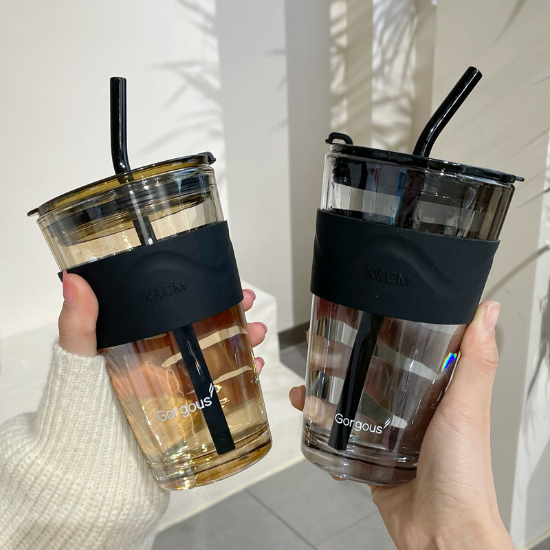 Arctic Light Glass Cup, ins Creative milk Tea cup, high appearance level, souvenir breakfast water cup, good-looking, universal coffee cup