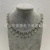 Cross-border best-selling double-row irregular water diamond tassel chains, glass bead diamond chains, clothing accessories, shoes and boots, decorative items and accessories details Picture