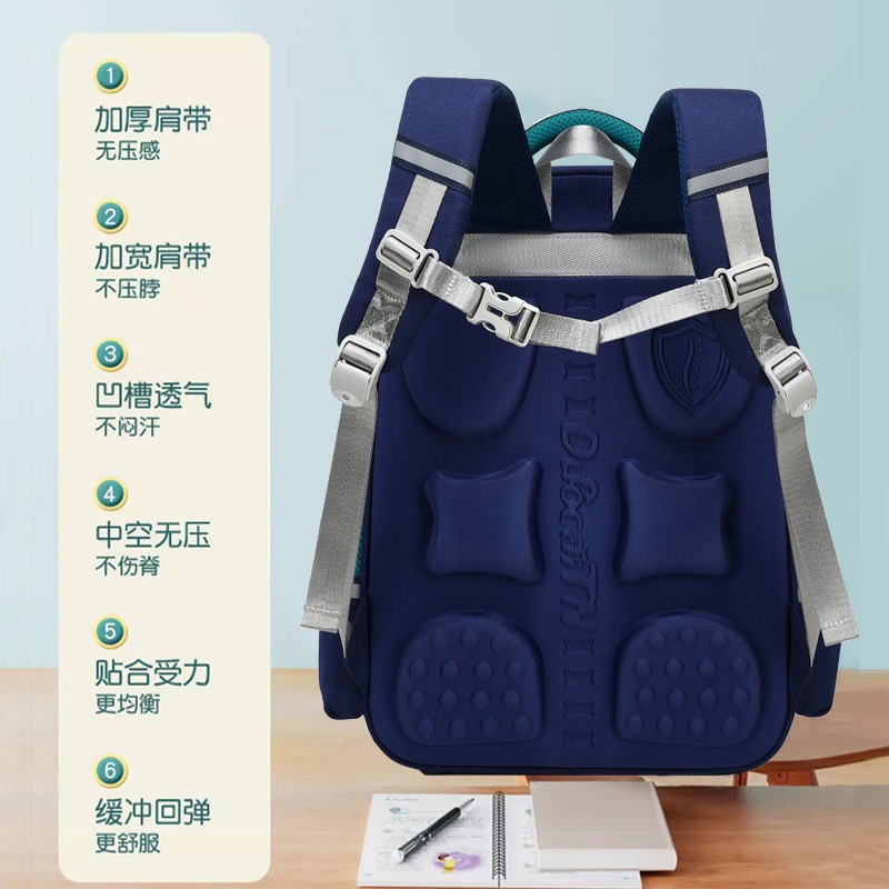 New British Style Schoolbag For Boys And Girls Children Backpack Large Capacity Lightweight Backpack A Delivery In Stock Specification drawing