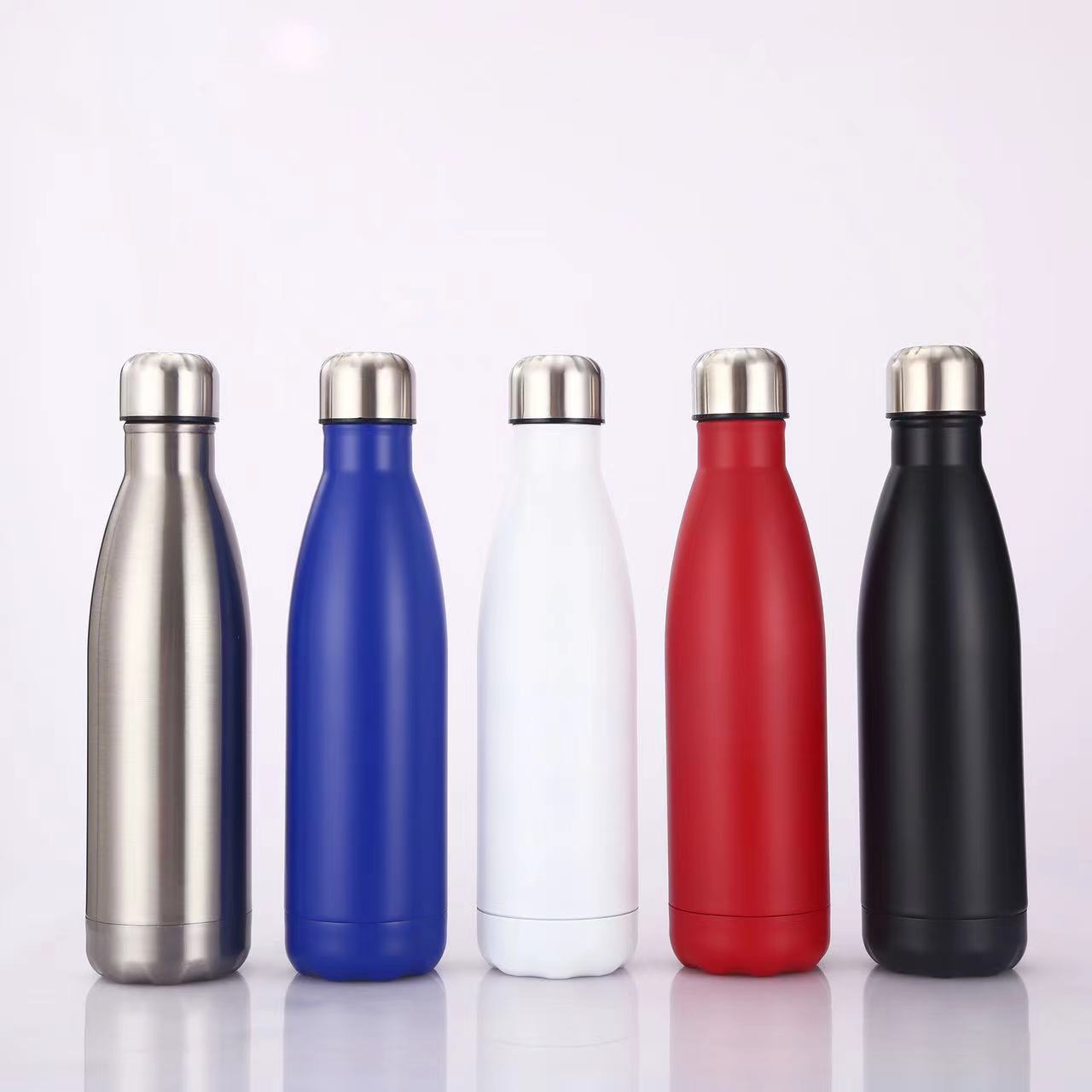 cross-border 304 stainless steel coke bottle double vacuum thermos cup outdoor portable large capacity sports kettle wholesale