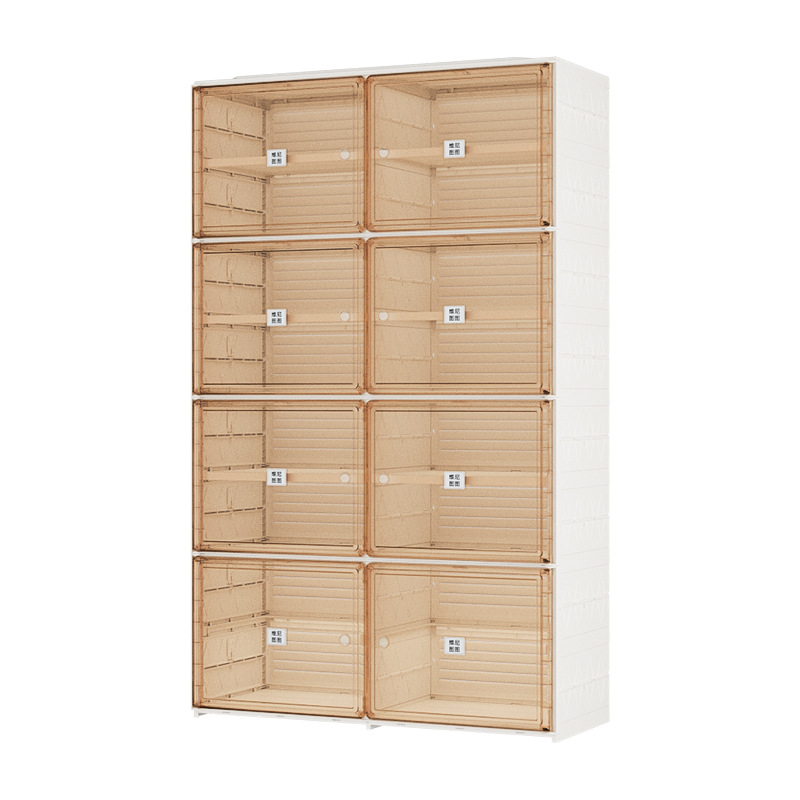 Light luxury integrated shoe cabinet free installation folding Vinnie Tutu folding shoe shelf small unit storage box storage cabinet full figure