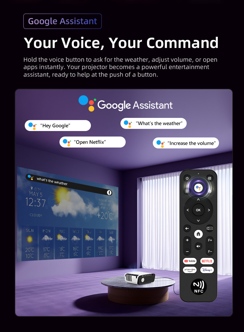 Cross-border best-selling smart projector 4k ultra-high-definition home living room high-brightness LCD Android projector in stock for export pic 10