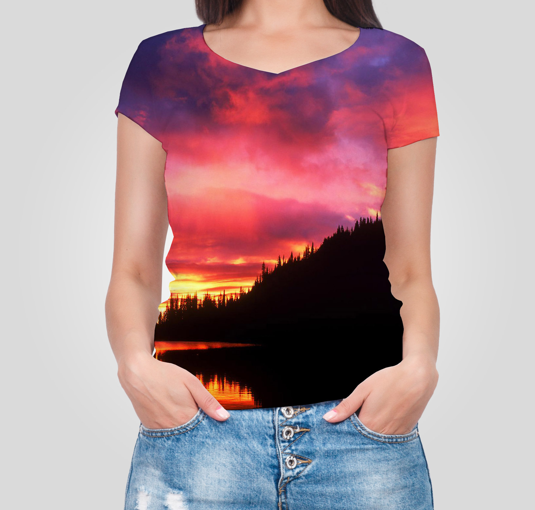 A large-sized women's 3D printed floral fashion and sexy loose short-sleeved top for women, summer street fashion brand T-shirt Item Picture