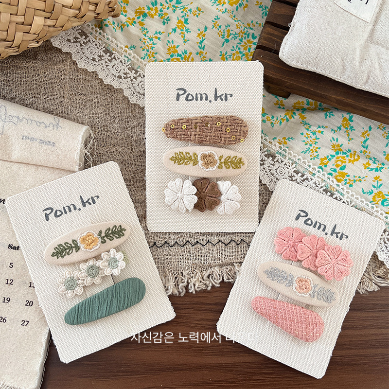 New Korean sweet floral bow children's versatile hair clip, girls' bangs clip, side clip hair accessory for little girls
