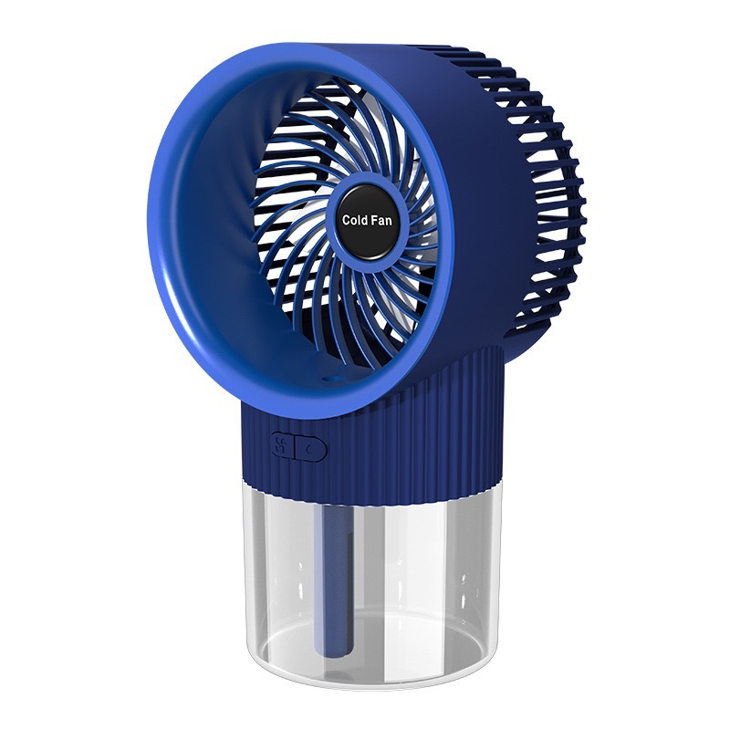 Cross-border USB spray fan 2-in-1 portable dormitory office desktop rechargeable humidifying fan Item Picture