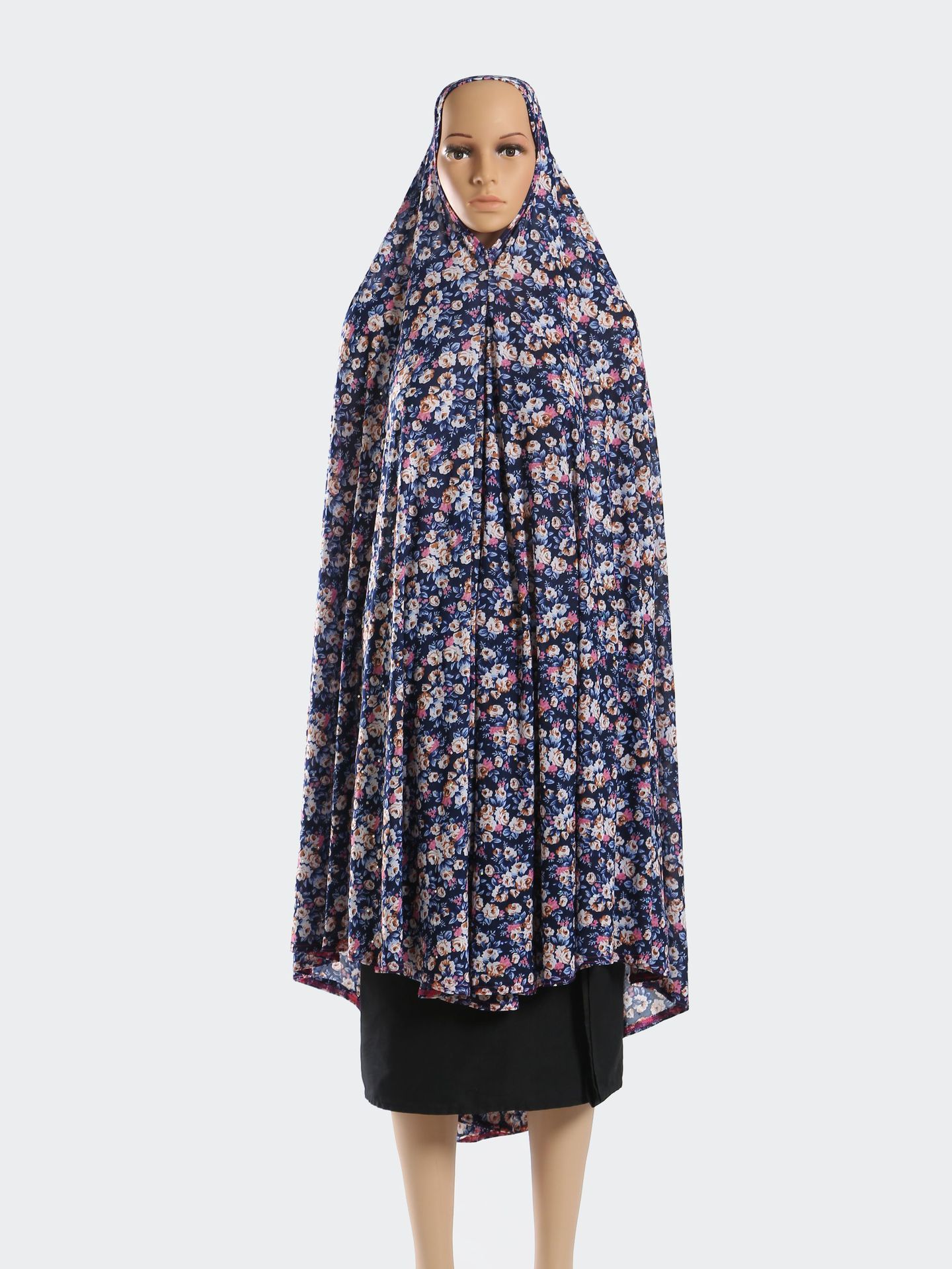 2024 On The New Middle East Dress Arabian Hooded Burqa Ice Silk Headscarf Gown Dubai Style Dress Application Scenario