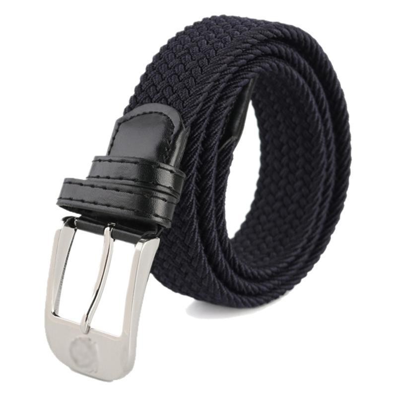 Factory direct supply of new casual elastic woven belt, navy blue tactical elastic needle buckle inner belt, Model B, no box Item Picture
