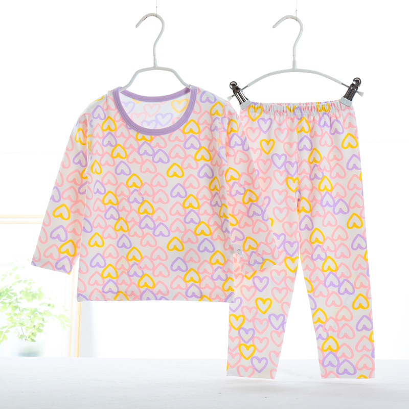 Autumn and winter children's underwear sets for boys and girls, home wear for children, warm sleeping long Johns and long pants details Picture