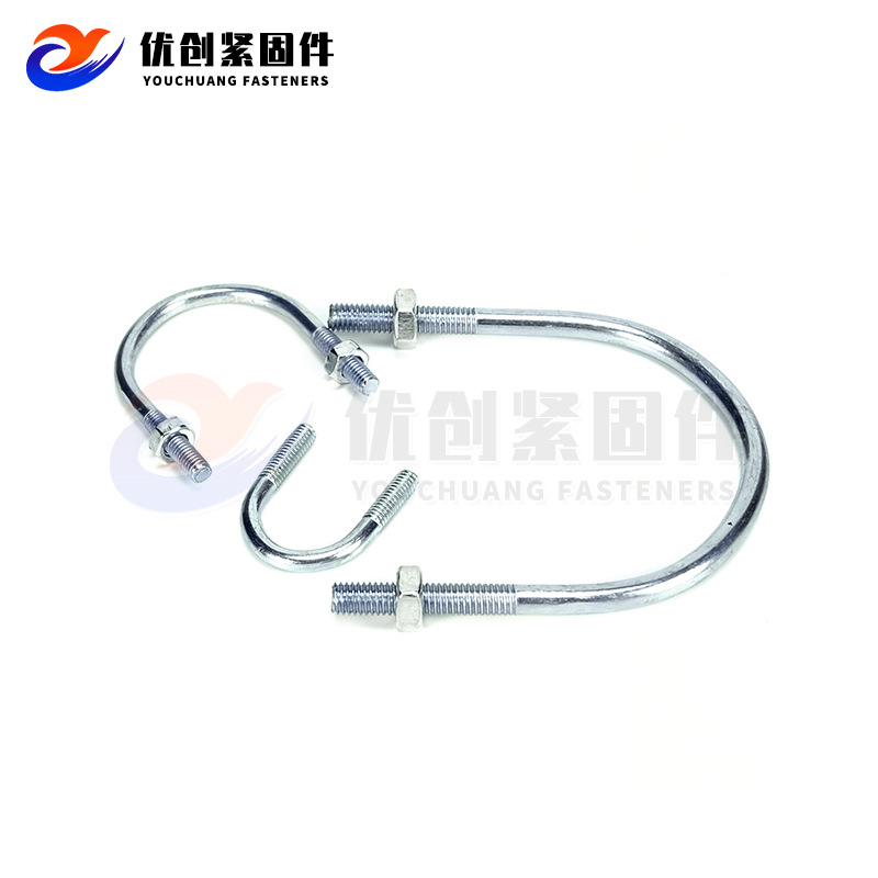 Galvanized U-bolt U-screw hoop riding Maka U-wire building embedded pipeline fixed details Picture