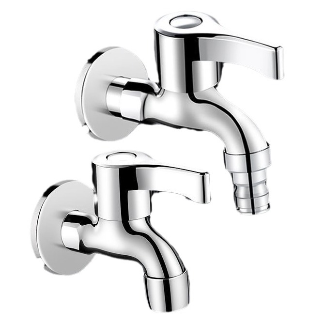 All-copper washing machine faucet, household extended extra thick quick-boiling faucet, one-in-two-out washing machine faucet Item Picture