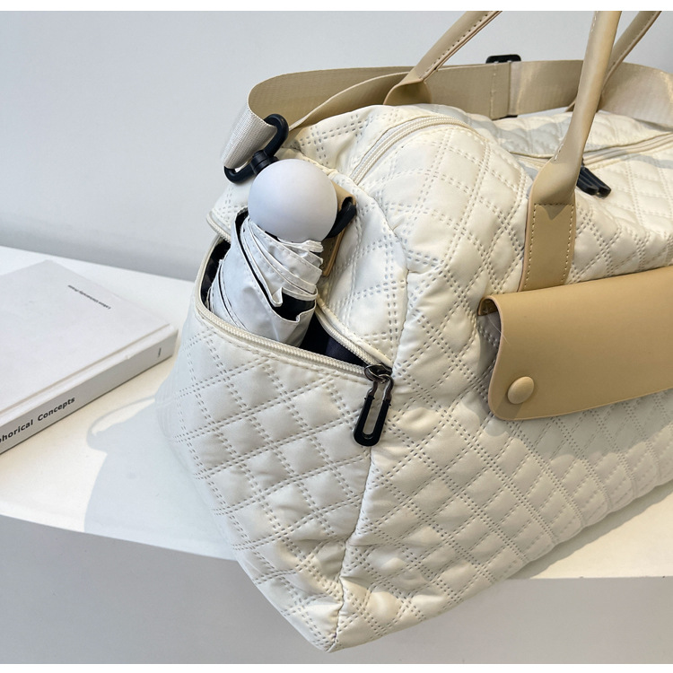 新款旅行包短途出差行李包女大容量运动健身包女士单肩斜挎手提包详情19