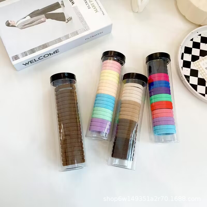 The rubber band women's hair tie is a high-elasticity, durable and non-constricting hair tie. It is a new 2024 summer style hair tie with a simple and elegant look Specification image