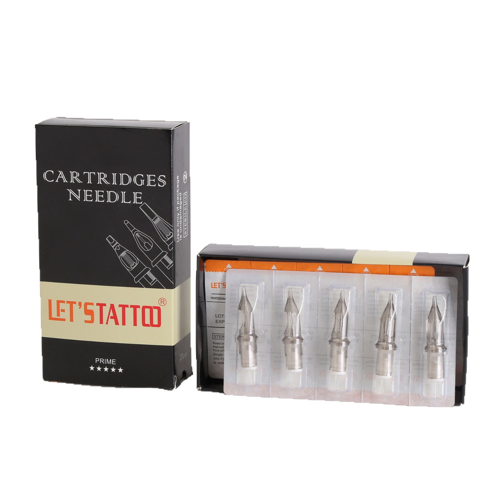 letstattoo初学者练习者纹身针初初学者入门安全不锈钢纹身针头白底实物图