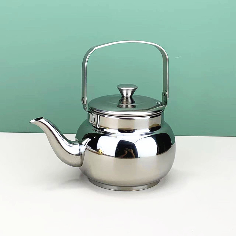 Stainless steel water kettles and teapots for restaurants and hotels with filters, tea kettles with tea nets, water kettles for household flower tea Specification image