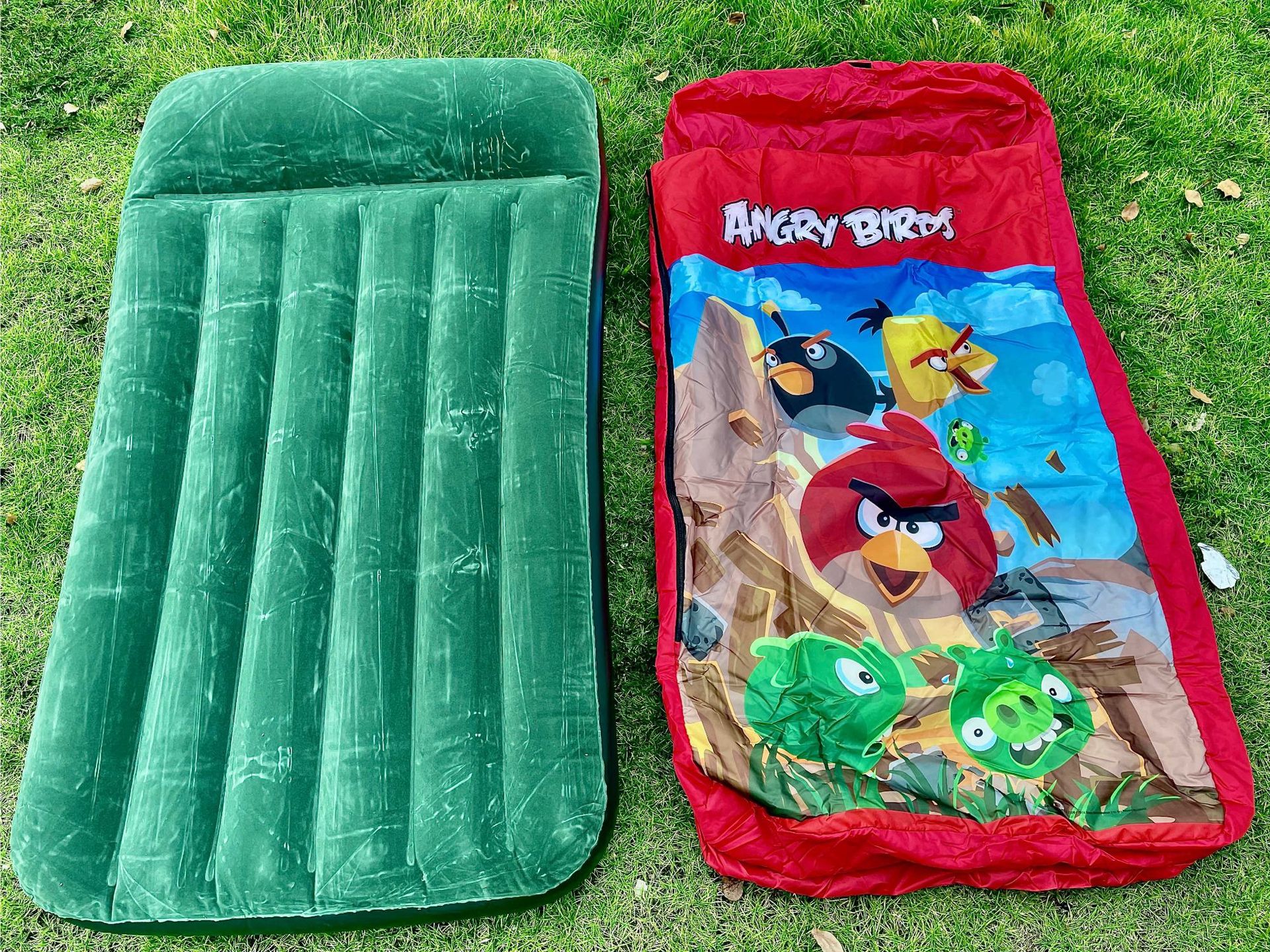 跨境专供充气玩具床儿童午休床小鸟图案床垫户外地铺床垫