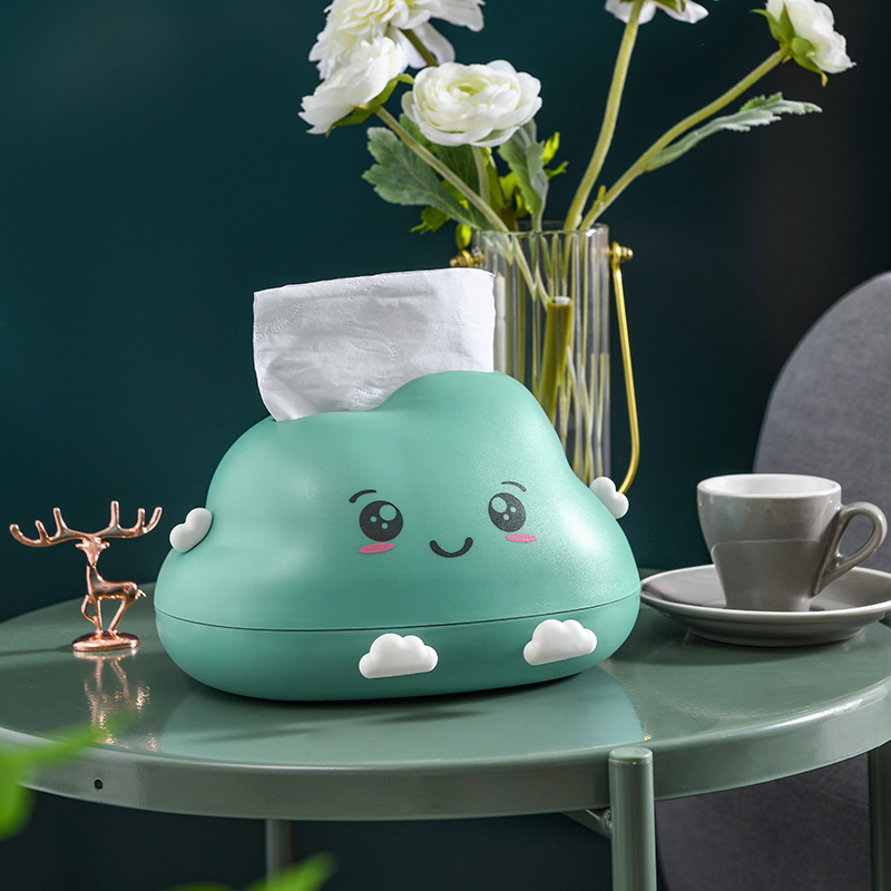 Creative Cloud Tissue Box Home Living Room Paper Box High-End Bedroom Table Cute Paper Box Decoration Advanced Sense details Picture
