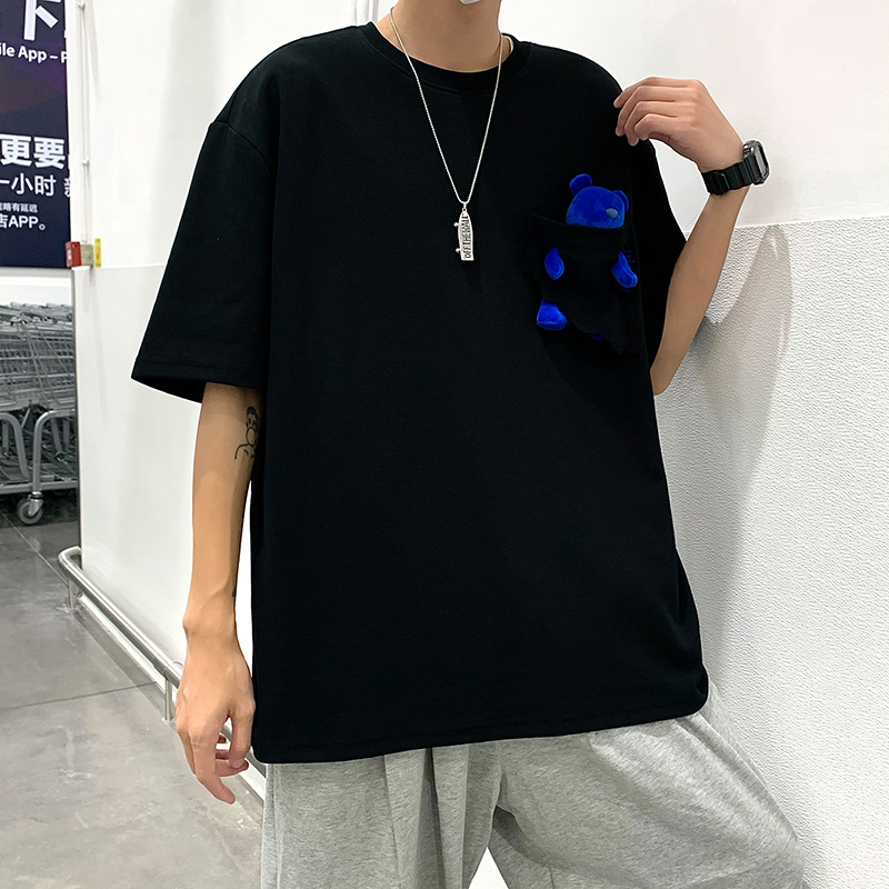 短袖/t恤男士短袖潮流/T恤/服装/男士冰丝短袖产品图