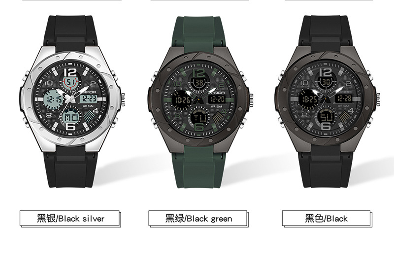 青少年女士手表学生潮流初中高中儿童运动夜光防水多功能电子女表详情9