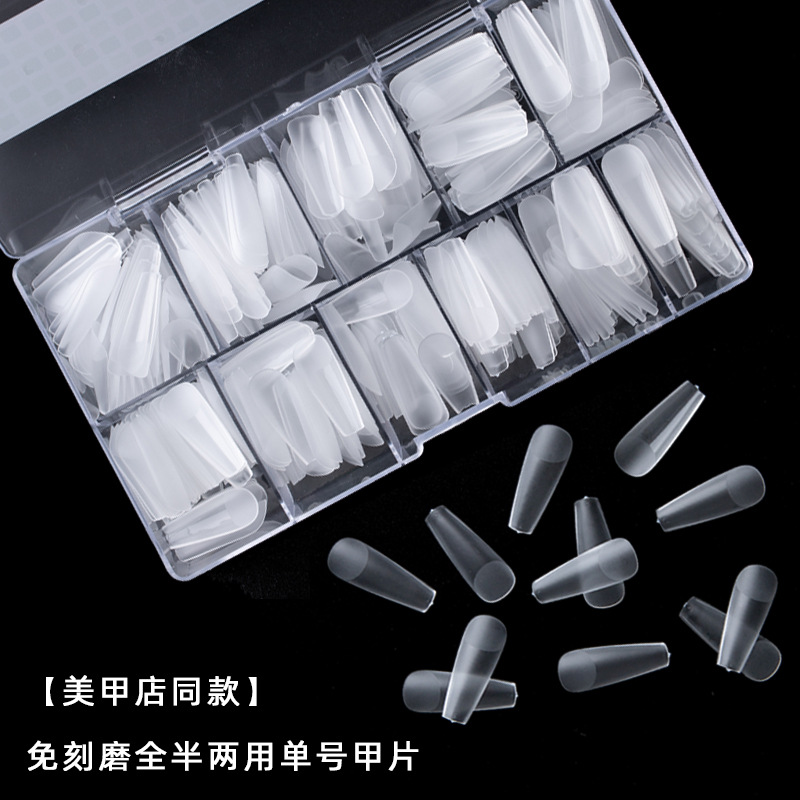 Nail art order number supplement: European and American frosted nail pads, no need for polishing, trapezoidal pointed shape, ballet water drop, no crease, dual-purpose patches Specification image