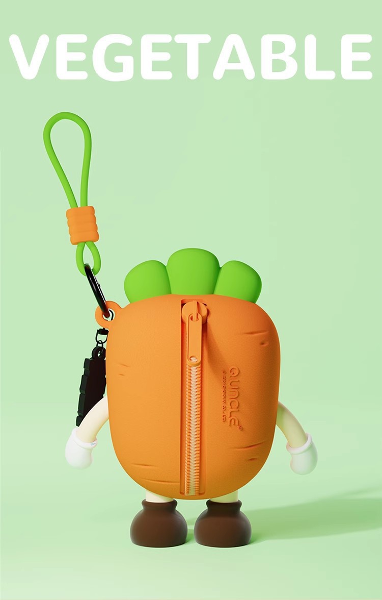 蔬菜系列迷你创意收纳包挂件呆萌表情包情绪可爱零钱包小男孩女生详情8