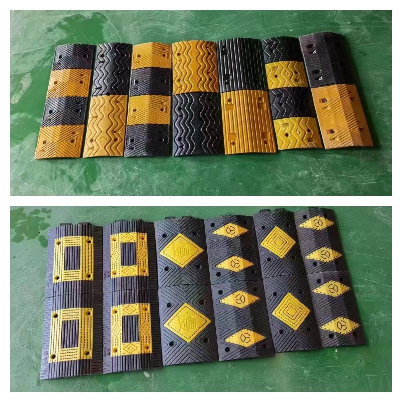 橡塑减速带PVC尼龙减速板道路耐压减速垄矿区重车高压限速缓冲带细节图