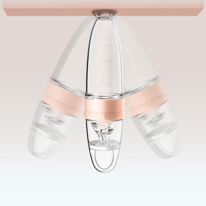 New baby and maternity products: Baby squeezing rice porridge bottle, rice porridge spoon, complementary food feeder, food-grade silicone soft head Specification image