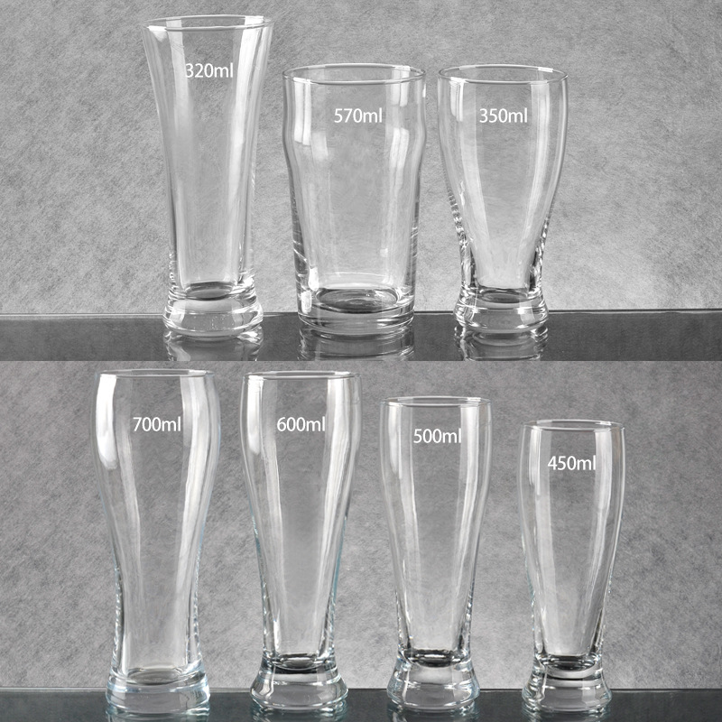Source Factory Thickened Home Hotel Clear Glass Craft Beer Glasses Wholesale Pilsen Beer Glasses Pint Glasses details Picture