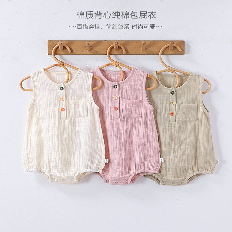 Summer baby wraparound for boys and girls, pure cotton Class a summer breathable triangular hatchcoat for newborns Specification image