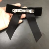 New 14cmx14 chanel-style webbing, black swan velvet bow webbing, gold standard large size hairpin Specification image