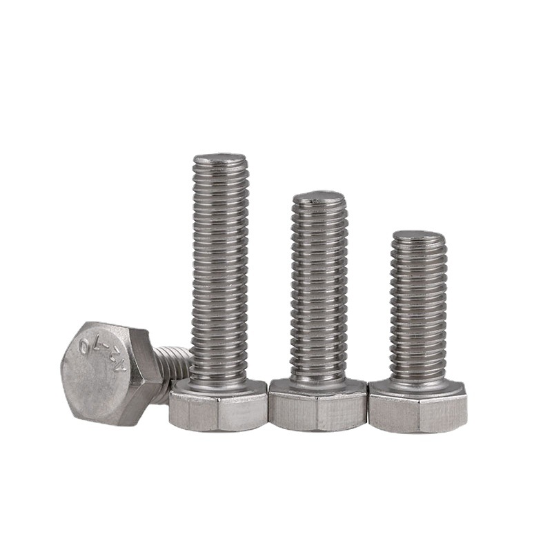 Tornillo hexagonal externo de acero inoxidable al por mayor DIN933 alta resistencia lavado blanco 304 acero inoxidable hexagonal externo pernos Item Picture
