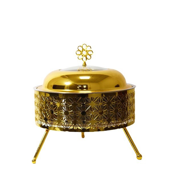 Golden Buffet Hanging Stove With Cover Alcohol Heating Foreign Trade Hotel Buffet Special Stove 8.0L Large Capacity Basin Item Picture
