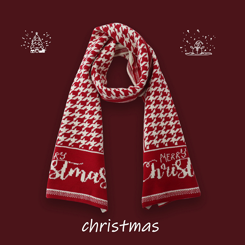 New Year Red Christmas Gift New Imitation Cashmere Scarf Women's Winter Shawl Thick Tide All Wear Bib Wholesale Ins Application Scenario
